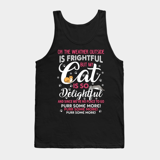 Meowy Catmas. Funny Christmas Cats Owner Gift. Tank Top by KsuAnn